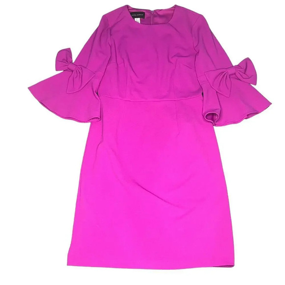 NWT Anthropologie Donna Morgan Women's 8 Pink Bell Sleeve‎ Sheath Dress - Picture 4 of 7